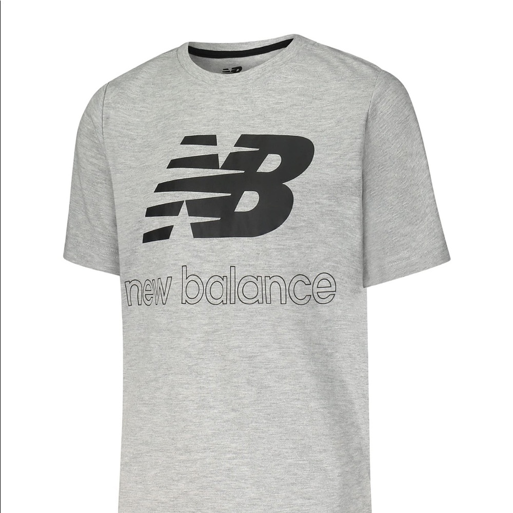 NWOT Boy’s New Balance Kids Core Short Sleeve Tee Size Large Color Grey Heather